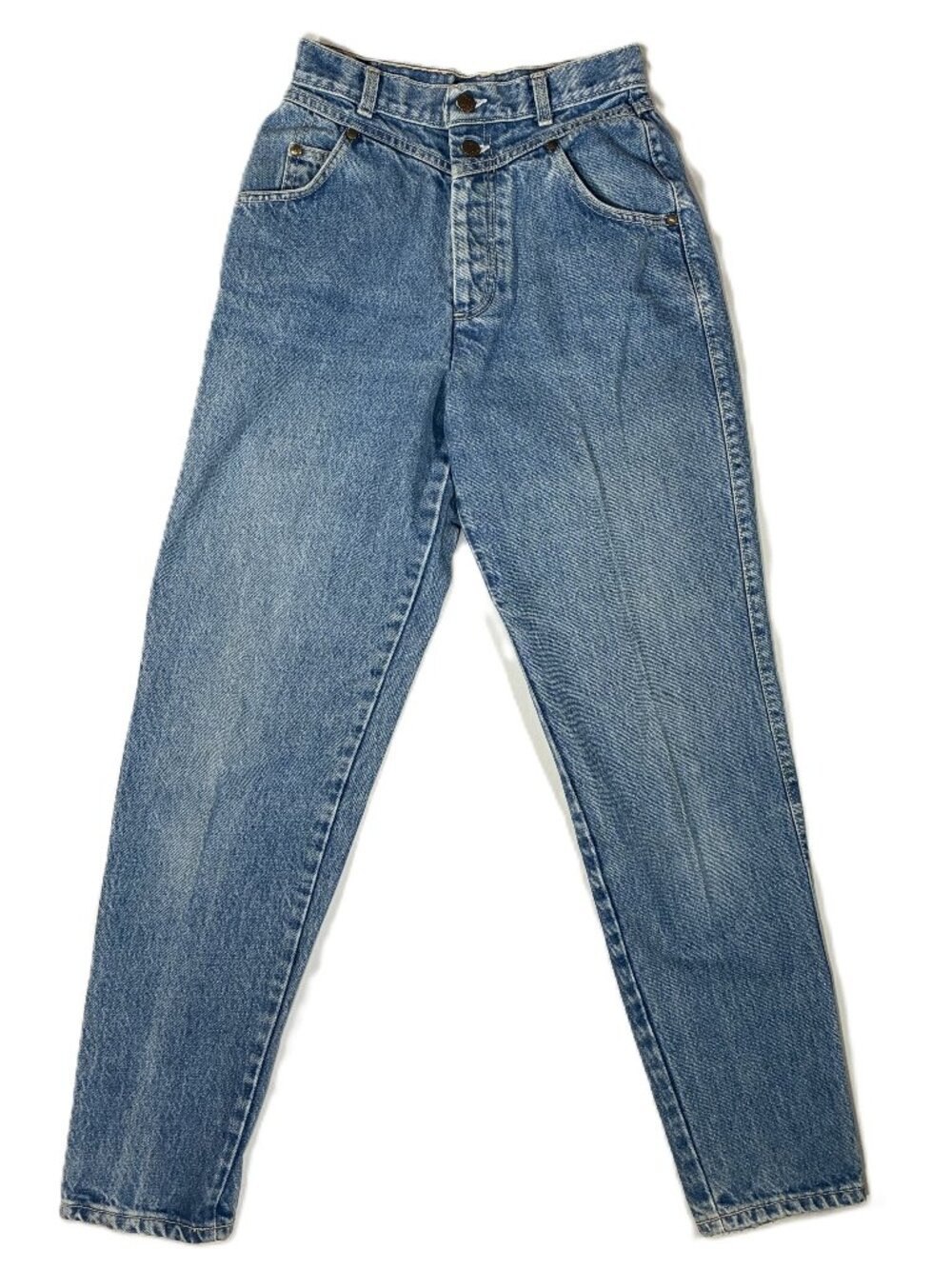 Vintage 80s Levi's 573 Womens High Waisted Jeans Med Wash Button Fly Size 9 USA